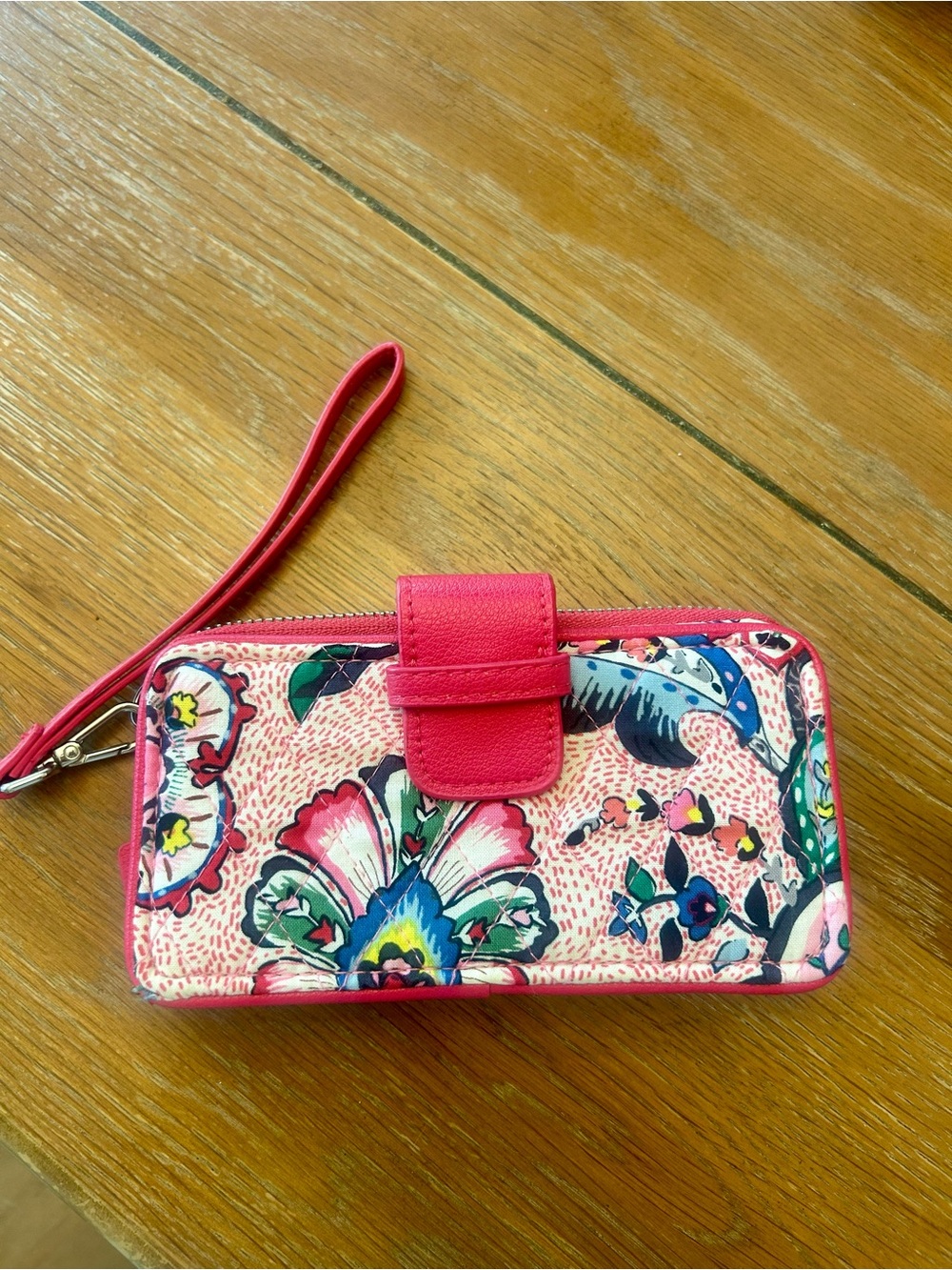 Vera Bradley Quilted Floral Print Wallet Wristlet